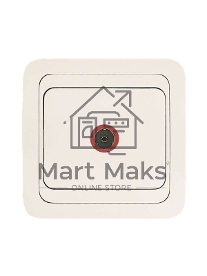 Розетка TV 1-м СП Mimoza 16А IP20 бел./бел. Makel 12007