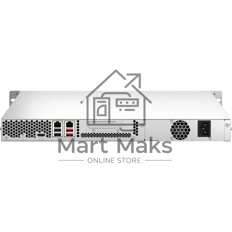 Сетевое хранилище SMB QNAP TS-464U-8G NAS 4 HDD trays, rackmount 1U, 1 PSU. 4-core Intel Celeron N5105/N5095 2.0-2.9 GHz, 8 GB RAM MAX, 2x2.5GbE, 2xUSB 3.2 Gen 2 (10Gbps), 2xUSB 2.0, 1xHDMI, PCIe Gen 3 x2, W/o rail kit RAIL-B02