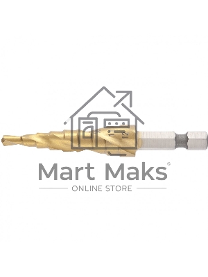 Сверло Matrix ступенчатое,4-5-6-7-8-9-10-11-12 мм, HSS, спиральный проф.