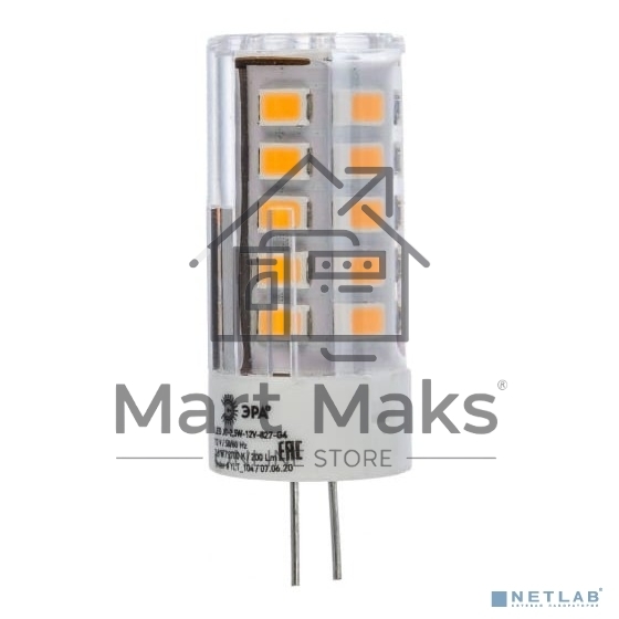 Лампа светодиодная ЭРА LED smd JC-2,5w-12V-827-G4