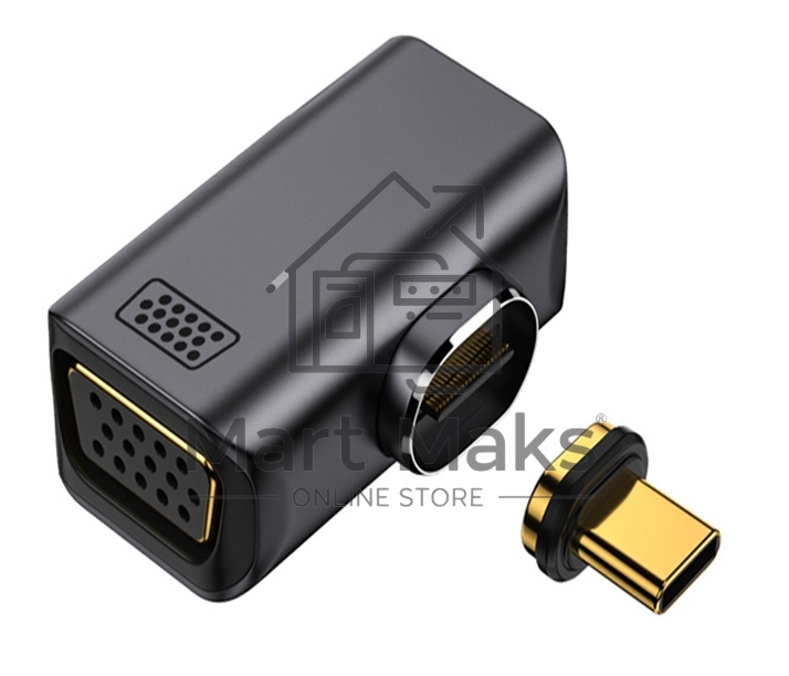 Переходник Type C папа на VGA мама с магнитным разъемом