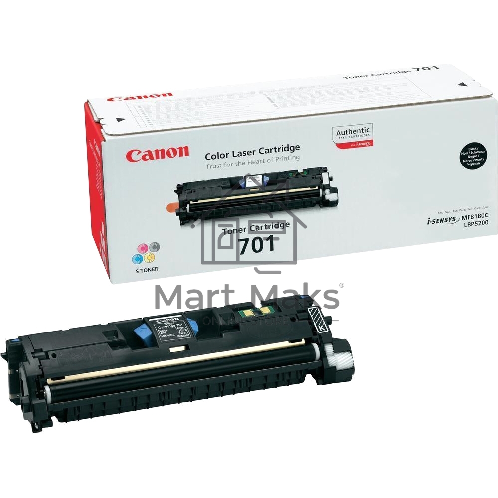 Картридж лазерный Canon 701BK (9287A003) черный, 5000 стр., для LBP-5200