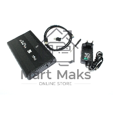 Бокс для жесткого диска 3,5' SATA алюминиевый USB 3.0 черный