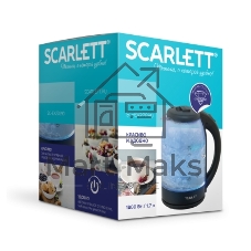 Чайник электрический Scarlett SC-EK27G90 черный Мощность, Вт: 1800; Объем, л: 1.7