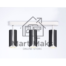 Светильник Ambrella light TN51605/3 BK/WH черный/белый GU10/3 380*60*195