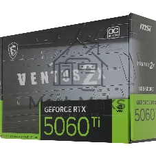 Видеокарта MSI RTX 5060 Ti 8G VENTUS 2X OC PLUS, NVIDIA RTX 5060 Ti, 8 ГБ GDDR7, 128 бит, PCI-e 5.0, 1xHDMI, 3xDP, 2617 МГц