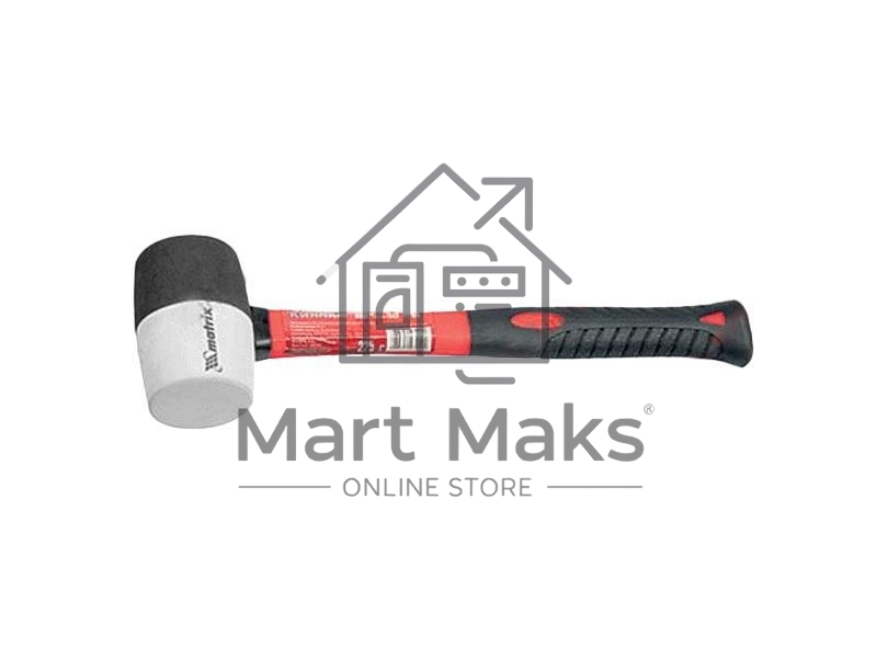 Киянка MATRIX 11171резиновая 450г чернобелая резина фибергласовая рукоятка