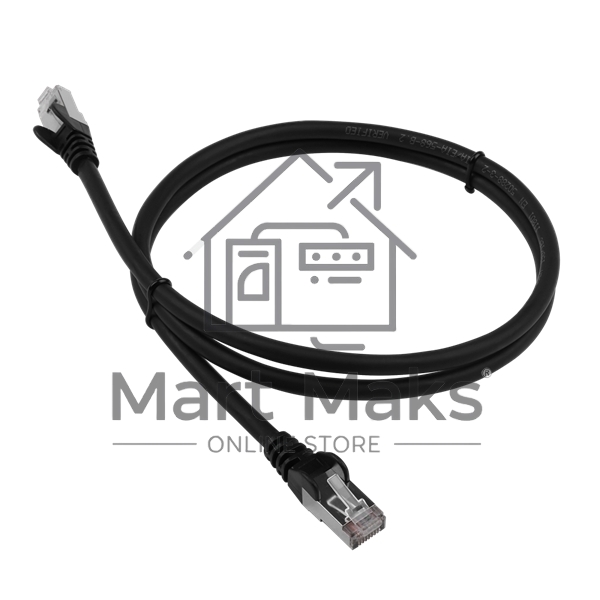 Патч-корд LANMASTER LSZH FTP кат.6, 0.5 м, черный