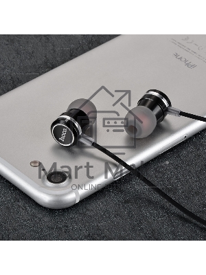 Наушники проводные-вставки с микрофоном Hoco M16 черный