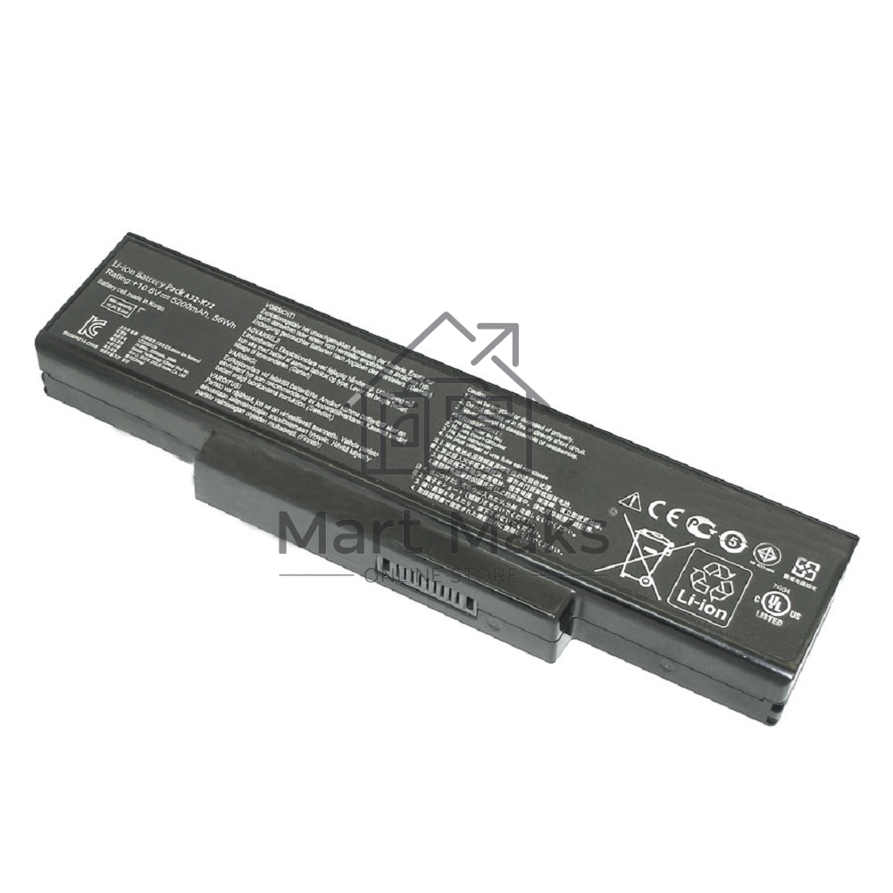 Аккумуляторная батарея для ноутбука Asus K72 10.8V 56Wh черный