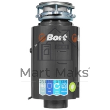 Измельчитель пищевых отходов Bort TITAN 4000 (Control) Мощность л.с. 0,75; 560 Вт; 4,2 кг/мин; 3200 об/мин; 1400 мл; Металл;набор аксессуаров 5 шт [93410242]