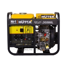 Электрогенератор дизельный Huter LDG 5000L, 3.3 кВт, 82 дБ, 68.7 кг