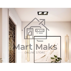Светильник Ambrella light TN6661/2 BK черный IP44 GX53/2 220*110*48