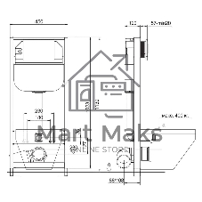 Комплект BAU 6 в 1: рамная инсталляция BAU NEO 45, унитаз подвесной безободковый вихревой со скрытым сливом Bau Stil Hurricane-5, сиденье дюропласт микролифт, круглая хромированная клавиша Aquanika