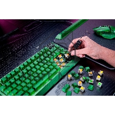 Клавиатура Razer BlackWidow V4 75% Orange Switch Phantom Green Edition проводная, USB Type-A, зелёный
