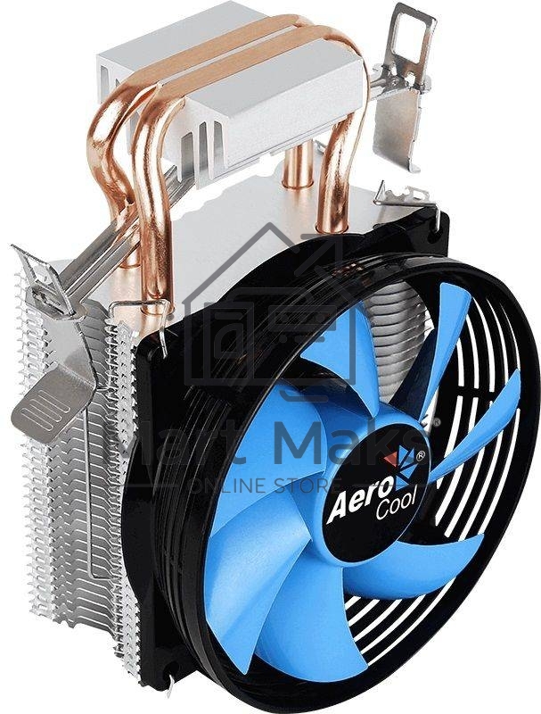 Кулер для процессора AeroCool / Formula Verkho 2 серебристый, 90 мм, алюминий/медь, 2000 об/мин, 25 дБ, 4 pin, 110 Вт, 125 мм