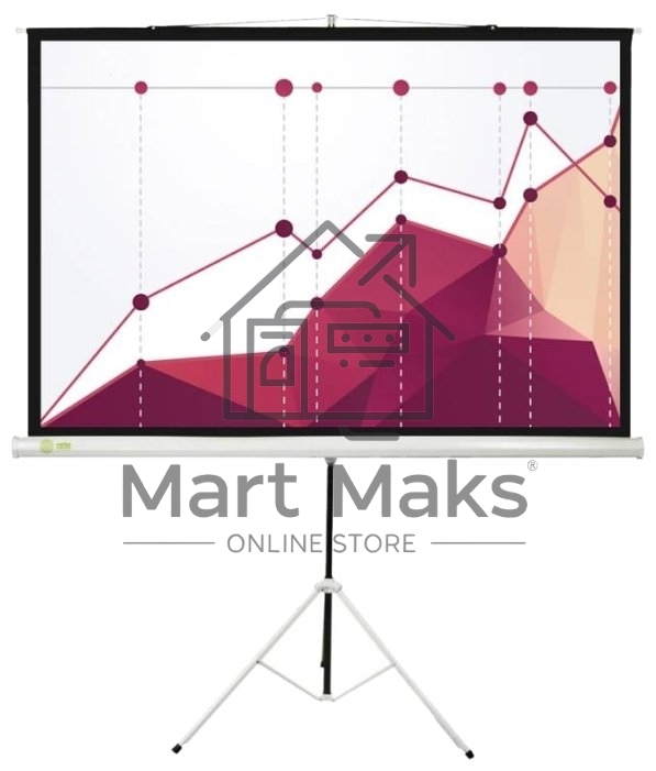 Экран Cactus 180x180см Triscreen CS-PST-180x180 1:1 напольный рулонный белый