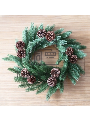 Еловый венок с шишками Neon-night Ø 45см, Литой