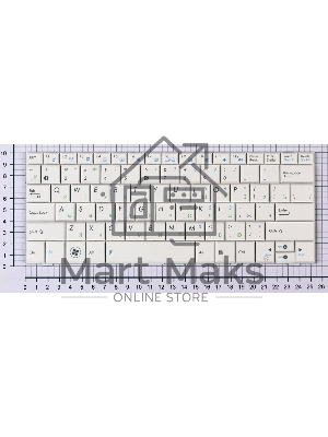 Клавиатура для ноутбука Asus Eee PC 1005HA 1008HA 1001HA 1001px белая