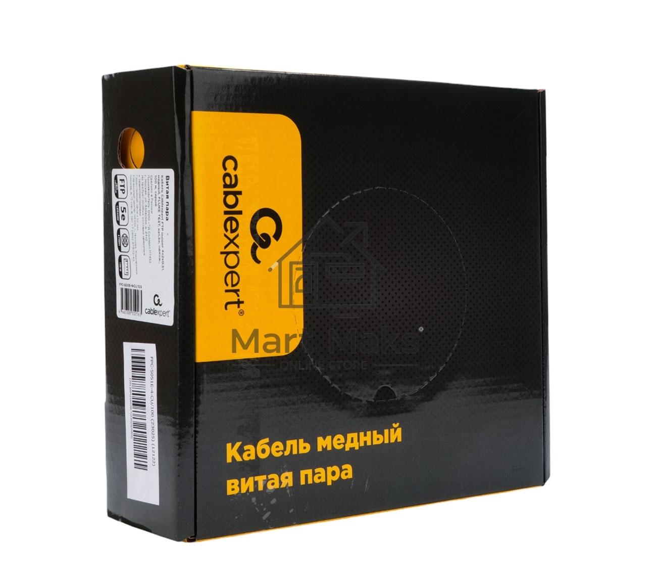 Кабель Cablexpert (RU) FTP indoor 4x2x0.51, медный, кат.5e, однож., 100м, box, серый