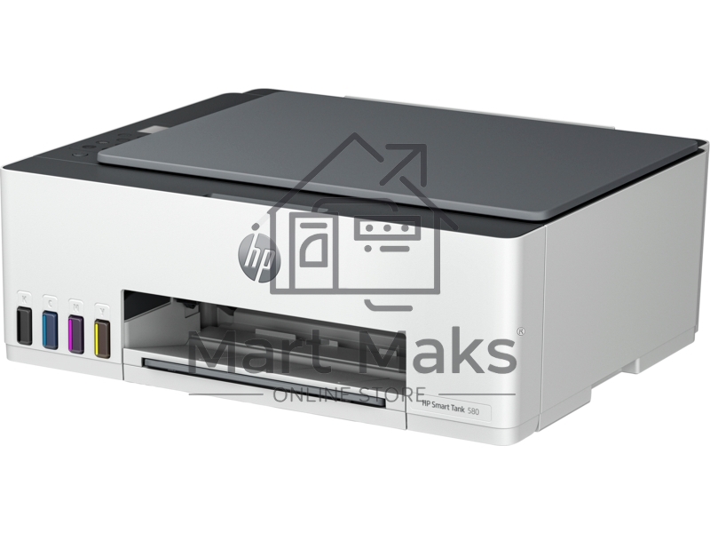 МФУ струйный HP Smart Tank 580 AiO (1F3Y2A), A4, цветной, печ. до 22 стр/мин. (ч/б) до 16 стр/мин. (цвет), 1200 x 1200 dpi, USB, Wi-Fi, Air Print, Mopria