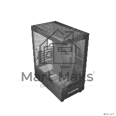 Компьютерный корпус Powercase Vision Micro, Black, Tempered Glass, 4х 120мм 5-color fan, черный, mATX (CVBM-L4)