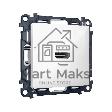 Комплект механизма розетки HDMI 2.0 ALFA Белый глянец 40V/500mA 2.0GHz 5-18Gbit/s QUANT (AP1140, VM222) MA114010