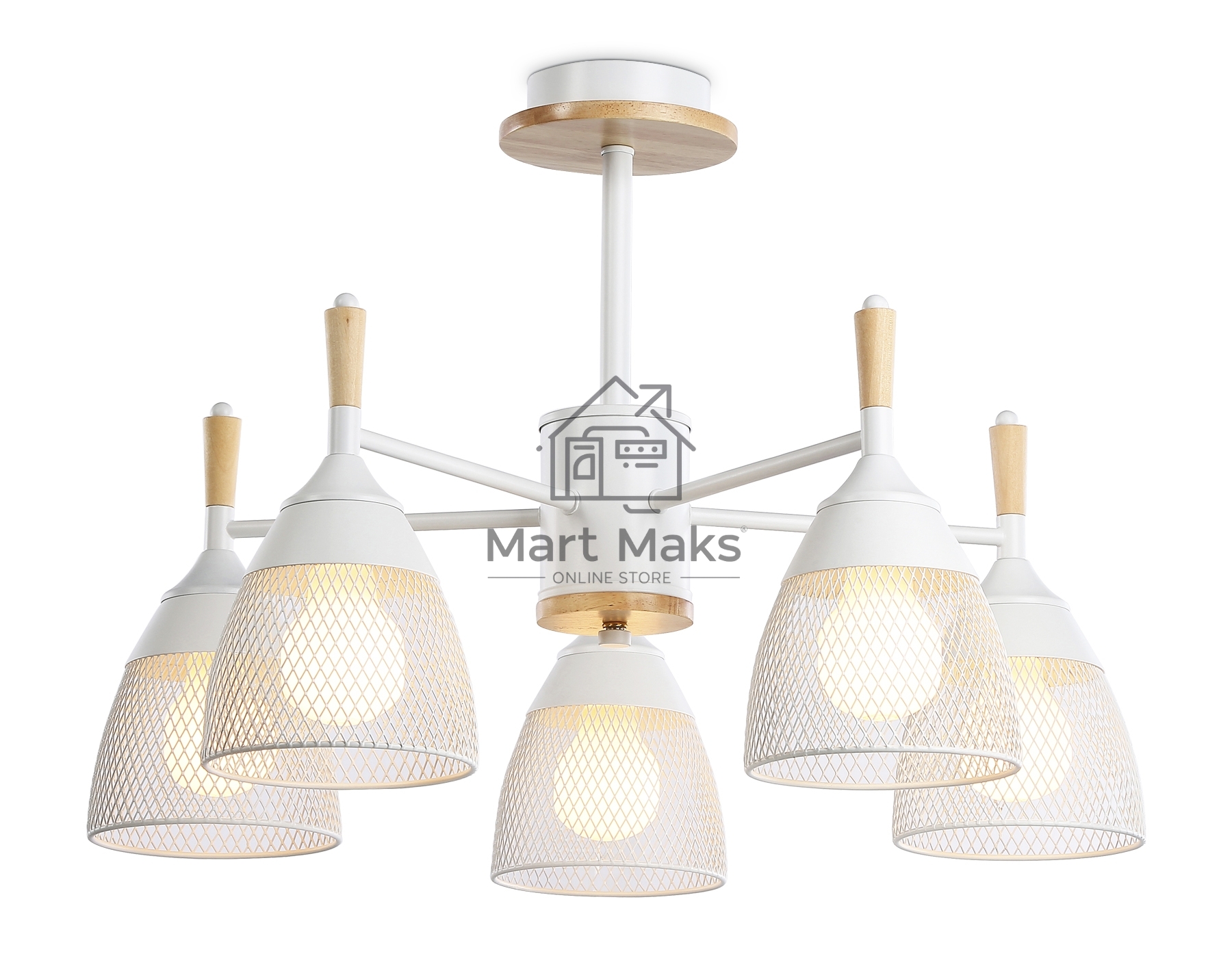 Светильник Ambrella light TR8012/5 WH белый E27*5 max 40W D600*385