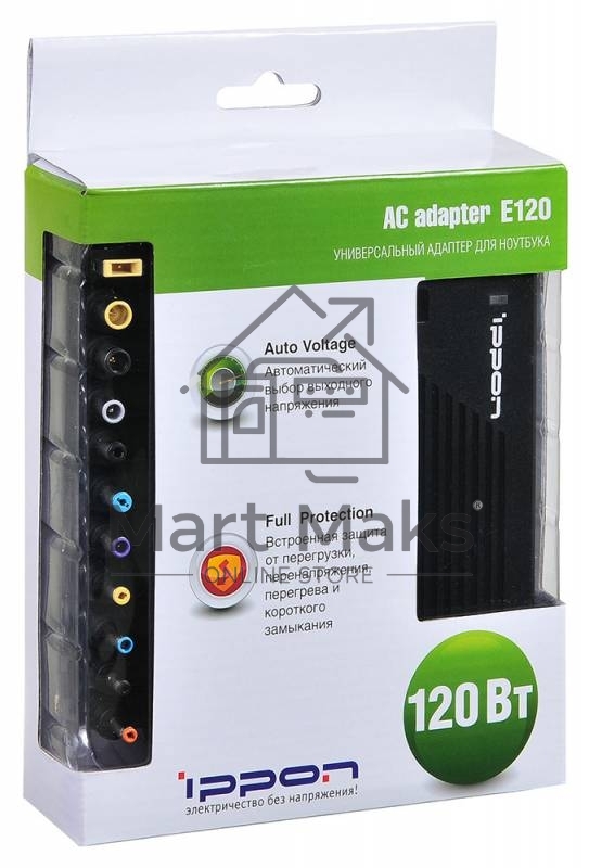 Блок питания Ippon E120 автоматический 120W 18.5V-20V 11-connectors 5.95A от бытовой электросети LED индикатор