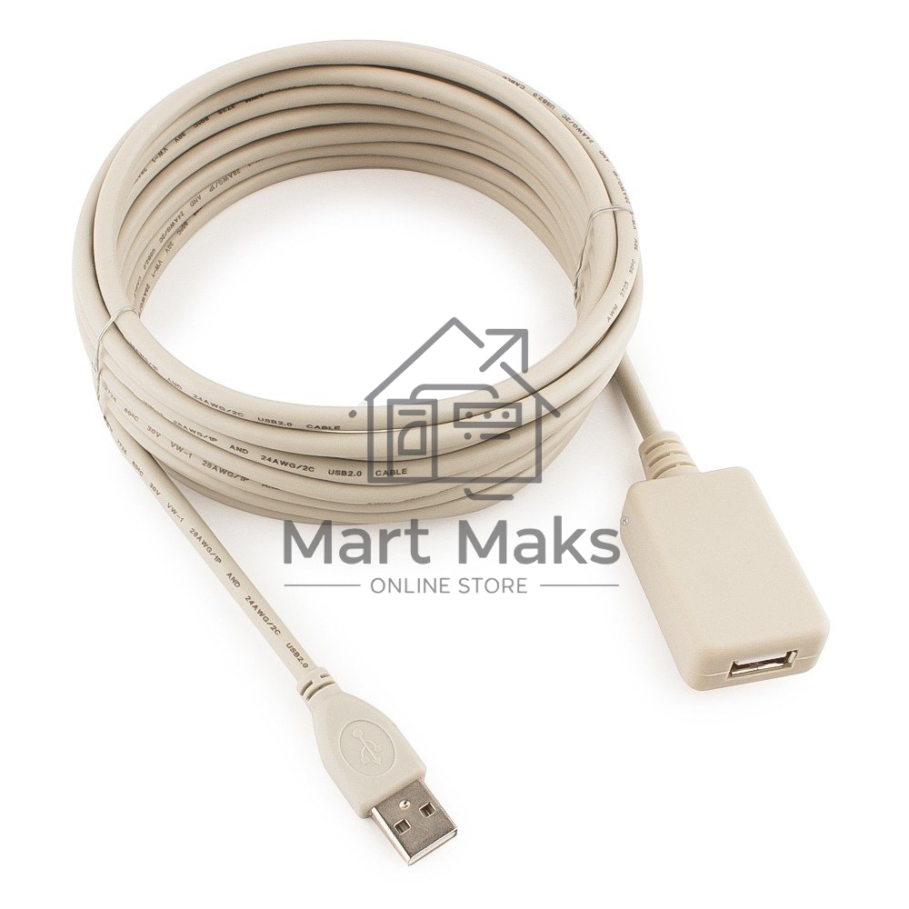 Кабель Gembird UAE016 USB 2.0 кабель удлинительный !!!Активный!!! 4.8м AM/AF