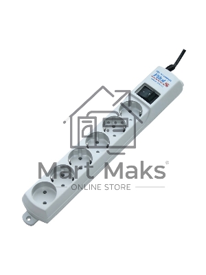 Сетевой фильтр Pilot S S7M 6 розеток 5 евро 7 метров