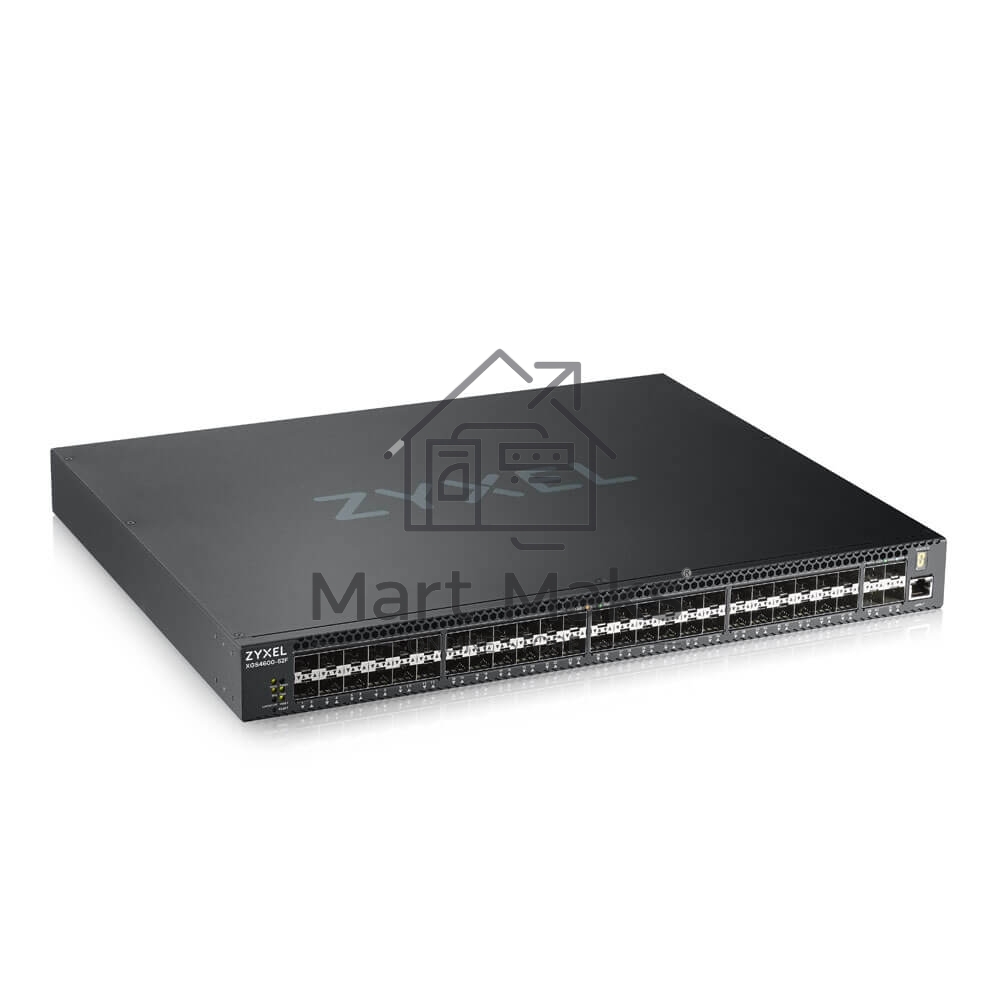 Коммутатор ZYXELXGS4600-52F AC L3 Managed Switch, 48 port Gig SFP, 4 dual pers. and 4x 10G SFP+, stackable, dual PSU AC