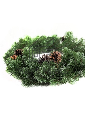 Еловый венок с шишками Neon-night Ø 45см, Литой