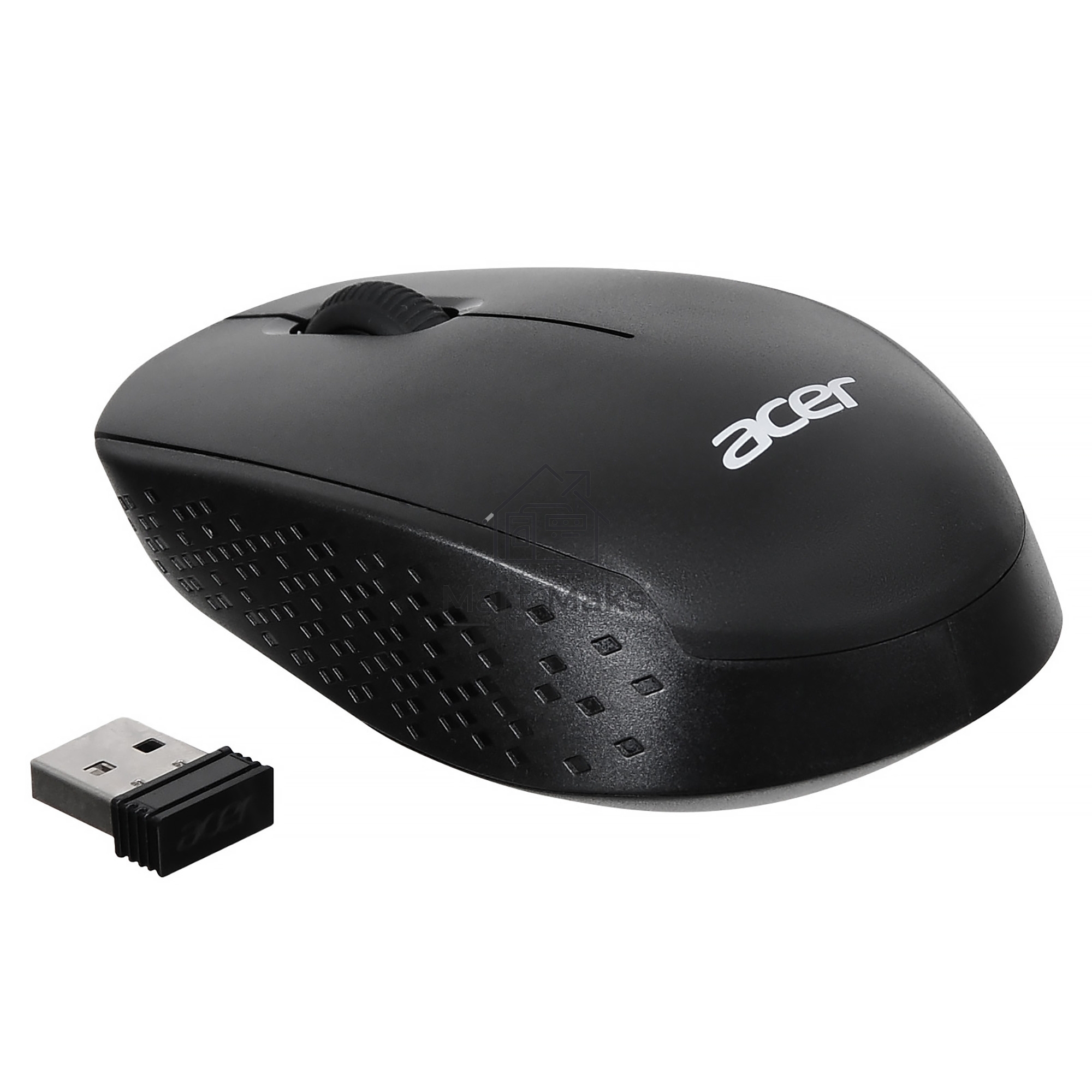 Мышь беспроводная Acer OMR020 черный, 1200 dpi, радиоканал, USB, кнопки - 3