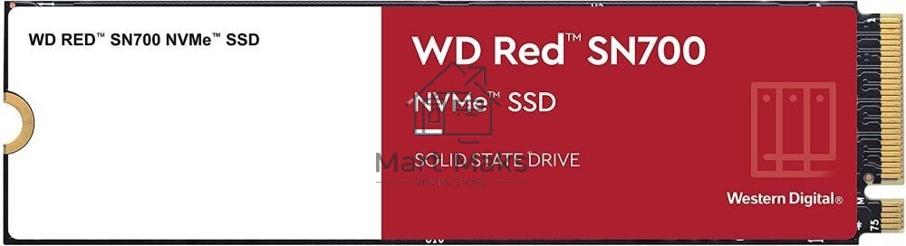 Накопитель SSD Western Digital Red SN700, 250GB, PCIe 3.0 x4, M.2 2280, NVMe, R/W 3100/1600