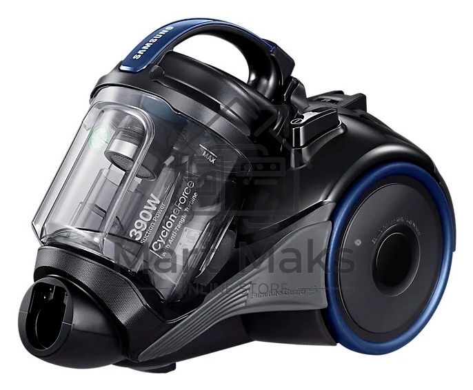 Пылесос Samsung VC15K4136HB/EV черный/синий, 390/1500 Вт, уборка сухая, пылесборник контейнер 1.3 л