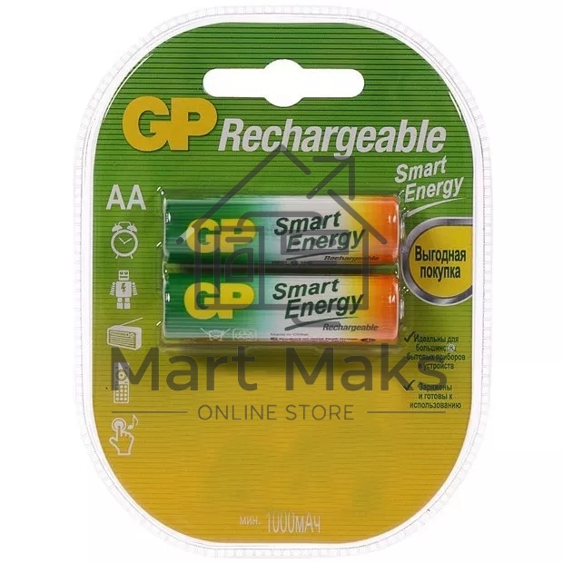 Аккумулятор GP Smart Energy 100AAHCSV AA NiMH 1000mAh (2шт)