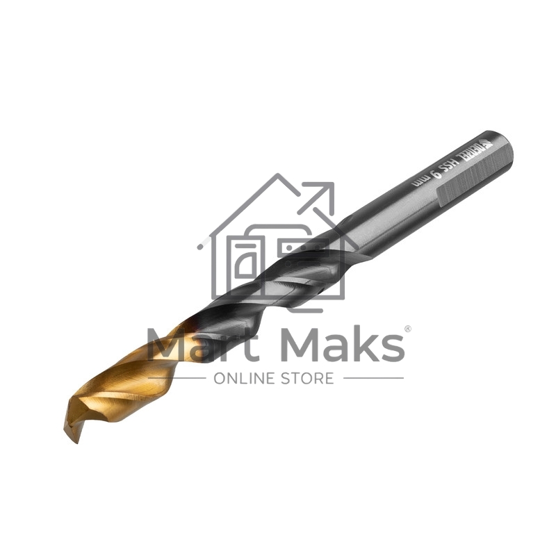 Сверло по металлу, 9 мм, HSS-Tin, Golden Tip, 8 шт. Denzel