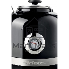 Электрочайник Ariete Moderna 2854/02 черный, 1.7 л, 2000 Вт, скрытый нагревательный элемент
