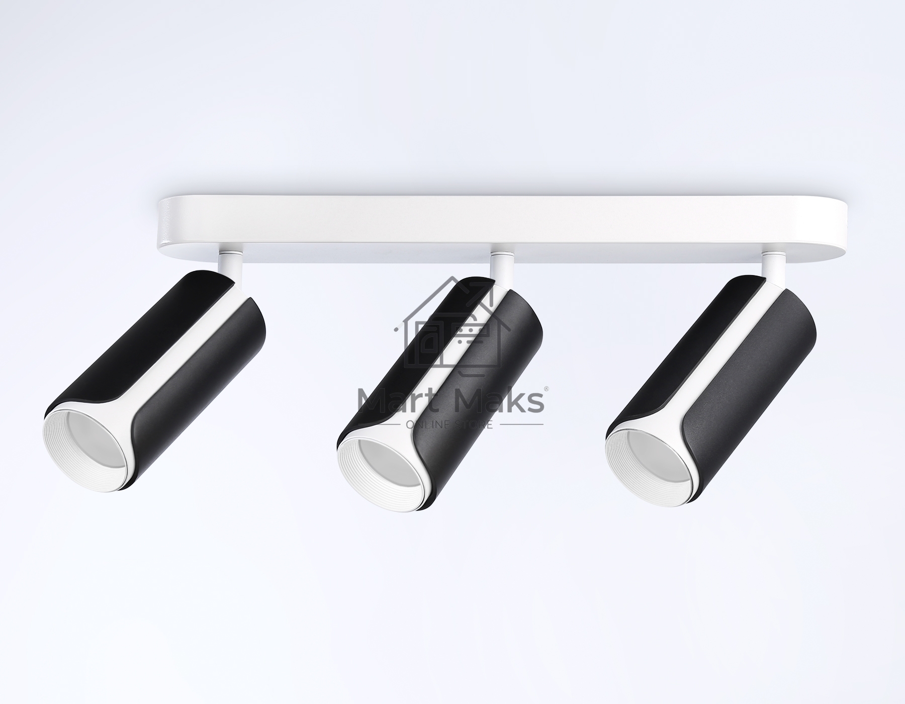 Светильник Ambrella light TN51605/3 BK/WH черный/белый GU10/3 380*60*195