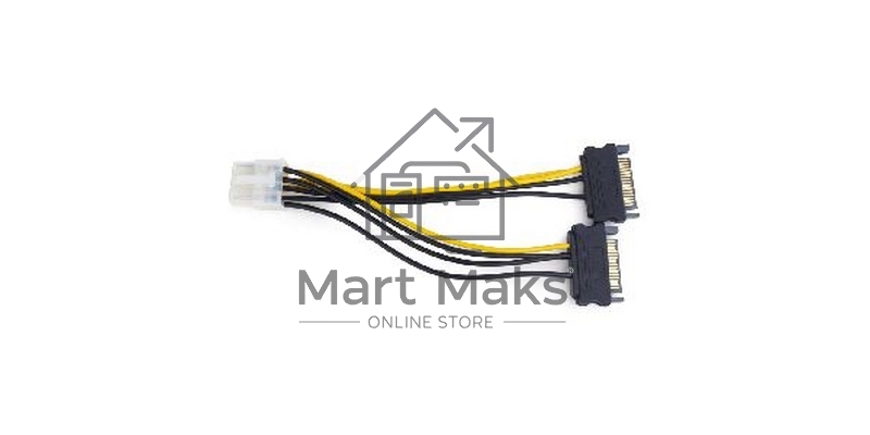 Разветвитель питания Cablexpert CC-PSU-83, 2xSATA->PCI-Express 8pin, для подключения в/к PCI-Е (8pin) к б/п ATX