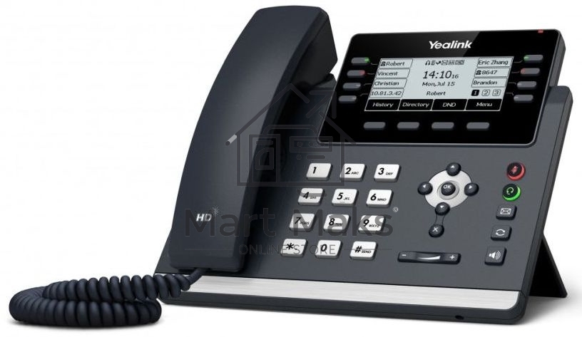 Ip-телфон YEALINK SIP-T43U, 12 аккаунтов, BLF, PoE, GigE, без БП, шт