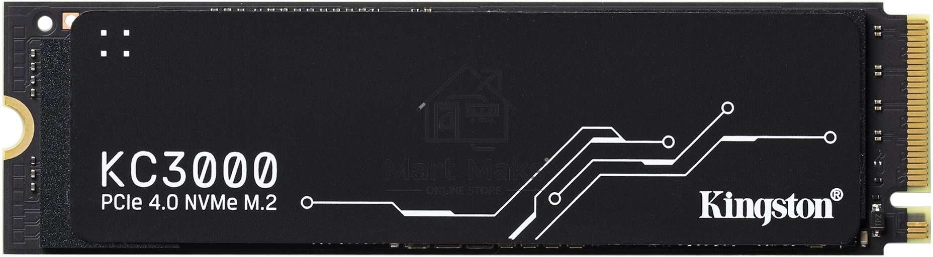 Накопитель SSD Kingston KC3000, 4Tb, PCIe 4.0 x4, M.2 2280, NVMe, R/W 7000/7000, с радиатором