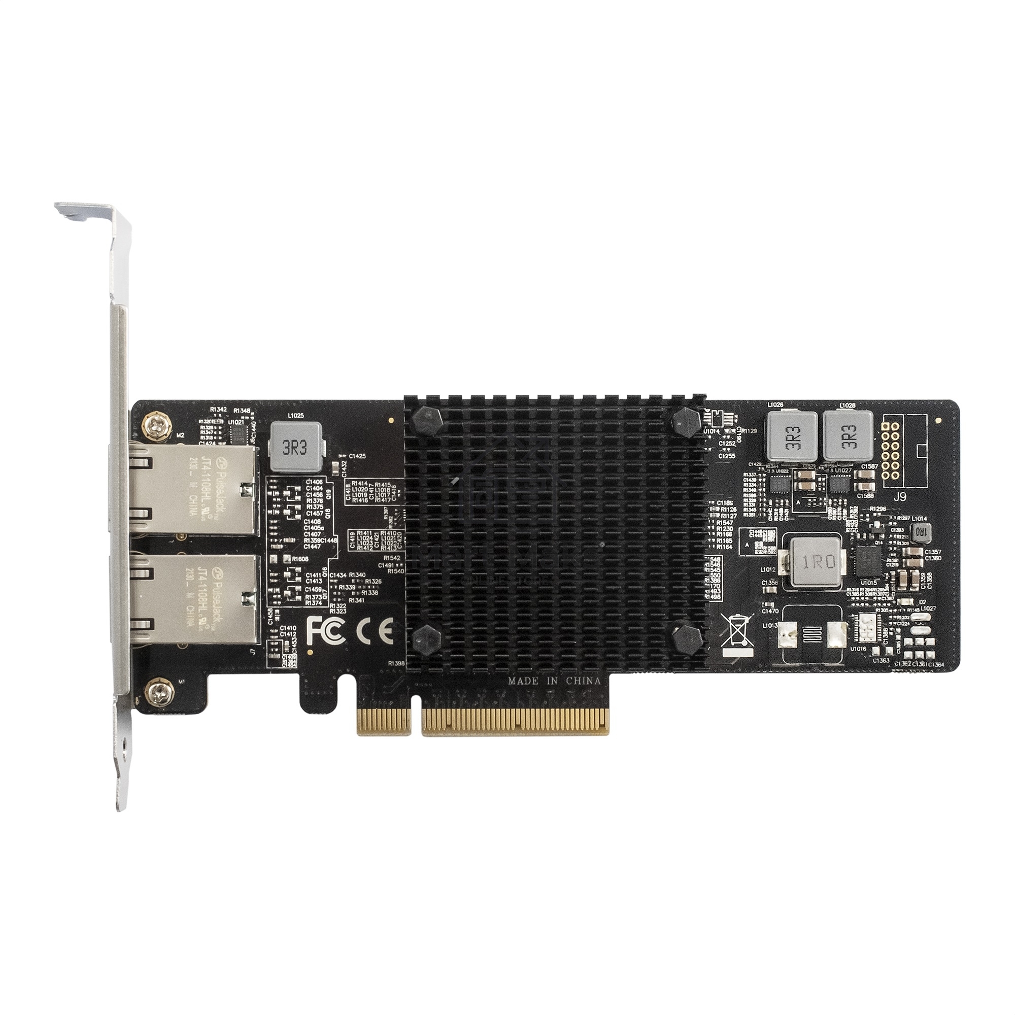 Сетевой адаптер ExeGate EXE-X550-T2 (PCI-E x8 v3.0, порты 2xRJ45 (медные), 10Gb/s (10/5/2.5/1Gb/s, 100Mb/s), Server NIC Intel Chipset X550)