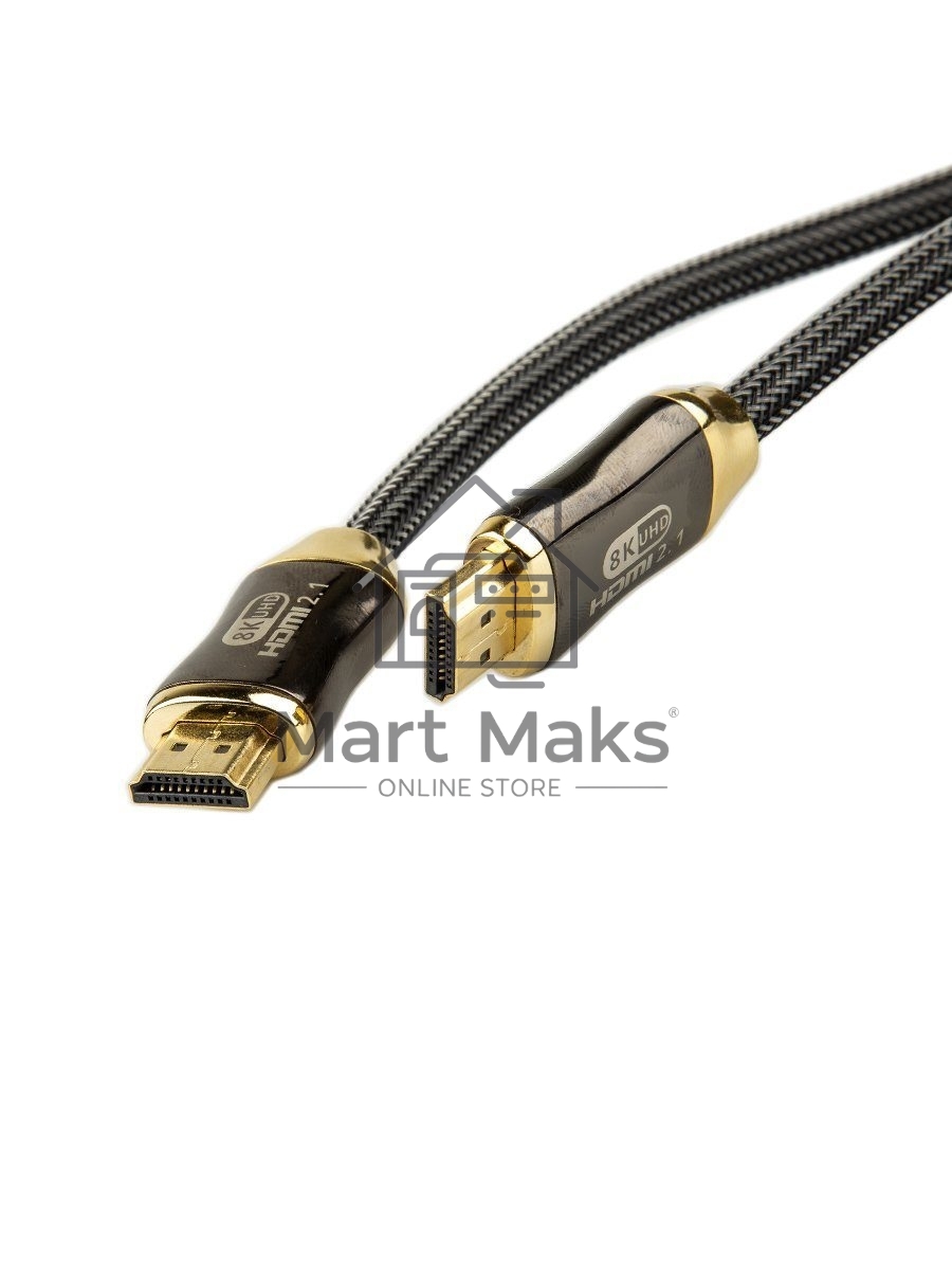 Кабель HDMI 19M/M,ver. 2.1, 8K@60 Hz 2m метал разъемы, нейлоновая оплетка Telecom <TCG300-2M>