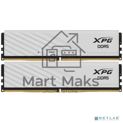 Оперативная память XPG Lancer Blade, DDR5, 32GB (2x16GB), 5600MHz, CL46, DIMM, с радиаторами, белый