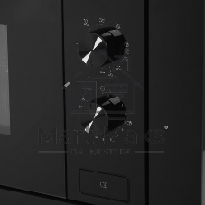 Встраиваемая микроволновая печь Gorenje, 20 л, 5 уровней мощности, 15 автопрограмм, электронное управление, дисплей, гриль, поворотный стол, цвет черный, ВxШxГ 38х56.8х34 см