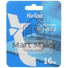 Флешка USB Netac UM1 (NT03UM1N-016G-32PN), 16Gb, USB 3.2, R/W 150/45, серебристый
