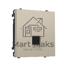 Комплект механизма компьютерной розетки SIGMA Кашемир RJ-45 (8P8C) CAT6 с/ш QUANT PRO (SP3520, PR188)