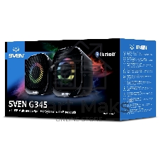 Акустическая система 2.0 АС SVEN G345, черный, (10 Вт, RGB, питание USB, Bluetooth)